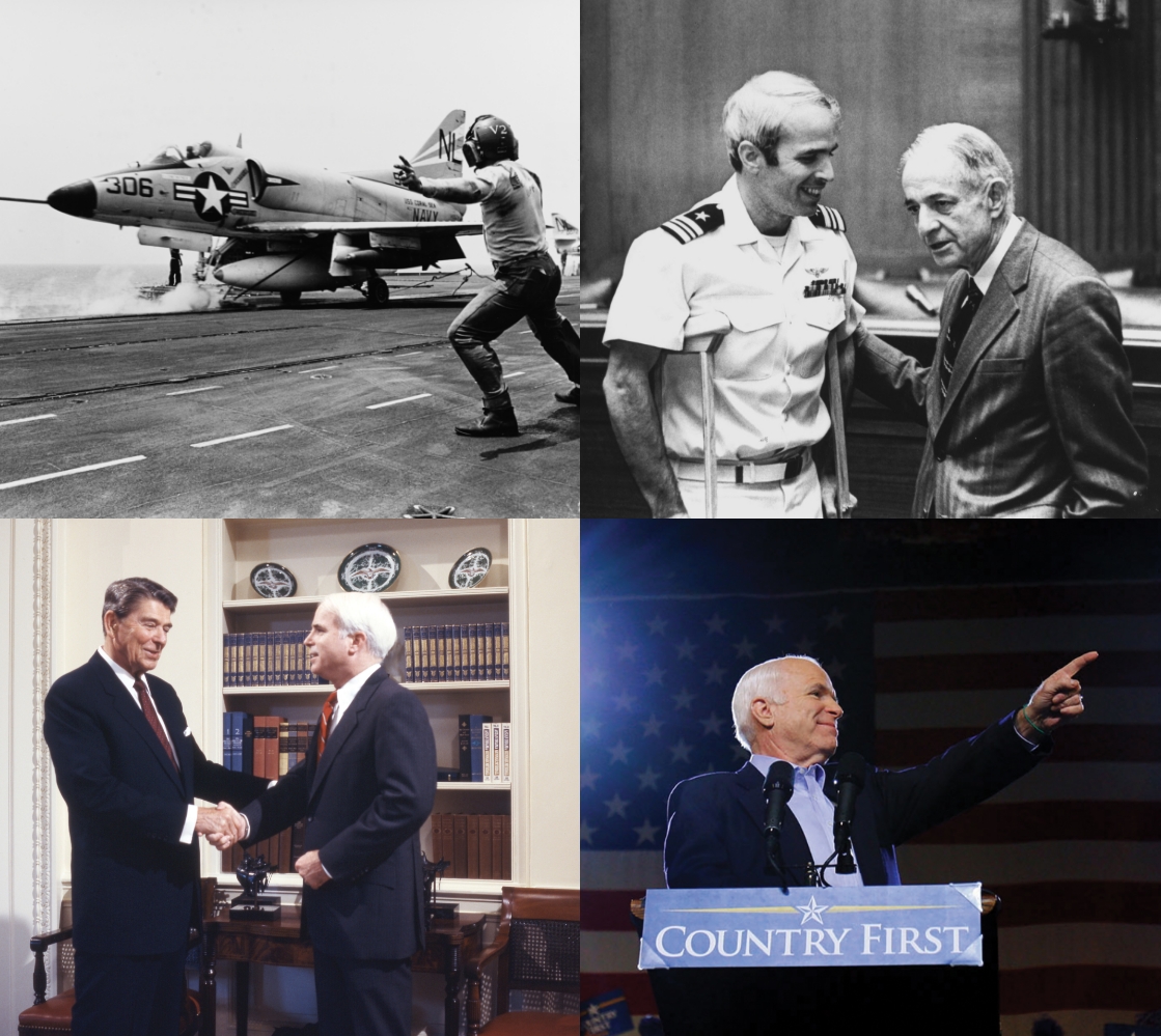 Collage of four John McCain images